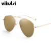 Hot Rays Aviator Sunglasses Women 2017 Mirror Driving Luxury Brand Sunglasses Points Sun Glasses Men Shades Lunette Femme Glases
