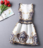 2017 New Vestido De Festa Women Summer Casual Print Dress Vintage Sexy Party Vestidos Slim Plus Size Ladies Maxi Boho Clothing