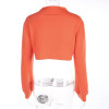 Weekeep Women Cropped Letter Print Sexy Hoodie Sweatshirt Long Sleeve Moletom Pullover Womens Sudaderas Mujer Crop Top Hoodies