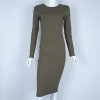 Weekeep 2016 Autumn Cotton Korean Dress Black Sheath Office Dress Women Bodycon Dress Sexy Party Dresses Vestidos Robe