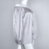 Weekeep 2016  Autumn Sexy Off Shoulder Glossy Blouse Shirt Soft Satin Flare Sleeve Tops Elegant Party Women Blouses Blusas
