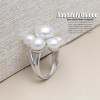 Wedding Real natural freshwater pearl rings for girls,funny 925 silver rings for women adjustable anniversary white best gifts