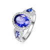 Wedding Brand Sapphire Ring 925 Solid Sterling Silver Fashion Jewelry new 2016 Unique Design For Women luxury brand With Box