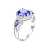 Wedding Brand Sapphire Ring 925 Solid Sterling Silver Fashion Jewelry new 2016 Unique Design For Women luxury brand With Box
