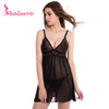 Wealurre New Fantasy Women Sexy Lingerie V-neck European Sleepwear Dress Embroidery Strap Lace Nightgowns Nightdress&Thongs Sets