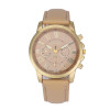 Wavors Luxury Brand Women Watch Leather Brand Roman Numerals Big Dial Hour Analog Quartz Wrist Watches