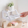 Urijk White TV Set Top Shelf Router Set-top Box Telephone Storage Rack Wall Shelf Storage Holders Living Room Home Storage
