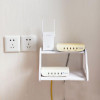 Urijk White TV Set Top Shelf Router Set-top Box Telephone Storage Rack Wall Shelf Storage Holders Living Room Home Storage