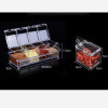 Urijk Acrylic Table Spice Set Seasoning Box Spice Jar Bottle Condiment Storage Jar Seasoning 4PCs/set Condiment Kitchen Supplies