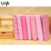 Urijk 7PCs/set 25*25cm Red DIY Patchwork Fabrics For Sewing The Cloth Quilting Cotton Fabric For Needlework Bedding Doll Textile