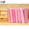 Urijk 7PCs/set 25*25cm Red DIY Patchwork Fabrics For Sewing The Cloth Quilting Cotton Fabric For Needlework Bedding Doll Textile