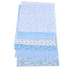 Urijk 7PCs/Lot 25x25cm Mixed Fabric DIY Patchwork Blue Flower Series Quilting Fabric Tissu Patchwork Sewing Accessories