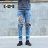 Urban Cool Mens Side Ankle Zipper Jeans Skinny Stretchy Destroyed Distressed Knee Ripped Jeans With Holes For Men Urban Cool Mens Side Ankle Zipper Jeans Skinny Stretchy Destroyed Distressed Knee Ripped Jeans With Holes For Men