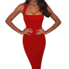 Bandage Dress Halter Strapless Summer Women Sexy Party Dresses Bodycon Sleeveless Knee-Length Club Dress Vestidos Femme GV649