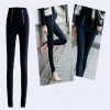 Hot in American European Lady Zip Pencil Pants High Waisted Slim Stretch Leggings Trousers Pants White&Black pantalon femme hive