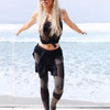 Hot Gothic Stretchy Leggings Women Adventure Time Workout Legins Femme Tayt Fitness Leggins Feminino Casual Mesh Hollow Pants