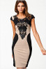 Hot Fashion Women Floral Lace Short Sleeve Evening Party Casual Mini Dress