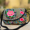 Hot Ethnic Hmong Boho Indian Embroidered Small Shoulder Bag Handmade Fabric Embroidery Crossbody Bags Luxury Brand Messenger Bag