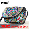 Hot Ethnic Hmong Boho Indian Embroidered Small Shoulder Bag Handmade Fabric Embroidery Crossbody Bags Luxury Brand Messenger Bag