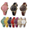 Fashion Thin Faux Leather Band Women Watch Vintage Geneva Analog Quartz Wrist Watch Ladies Casual Watches Clock