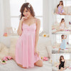 Fashion Suspender Night Dress Women Deep V Silk  Sleepwear Shirts Robes Fashion Suspender Night Dress Women Deep V Silk  Sleepwear Shirts Robes