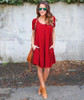 Fashion Summer Women ShortSleeve Dress Casual Sexy V-Neck Elegant Mini Dresses Clothes 2018