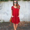 Fashion Summer Women ShortSleeve Dress Casual Sexy V-Neck Elegant Mini Dresses Clothes 2018