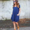 Fashion Summer Women ShortSleeve Dress Casual Sexy V-Neck Elegant Mini Dresses Clothes 2018