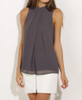 Fashion Summer Ruffles Fashion Blouses Sleeveless O-neck Casual Women Chiffon Blouse Blusas Chic Elegant Navy Black Shirts Tops