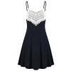 Fashion summer dress 2018 beach dress Womens Crochet Lace Backless Mini Slip Dress Camisole Sleeveless Dress vestidos J08#N