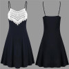 Fashion summer dress 2018 beach dress Womens Crochet Lace Backless Mini Slip Dress Camisole Sleeveless Dress vestidos J08#N
