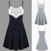Fashion summer dress 2018 beach dress Womens Crochet Lace Backless Mini Slip Dress Camisole Sleeveless Dress vestidos J08#N