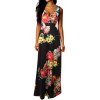 Fashion summer dress 2018 beach dress Women Boho Maxi Summer Beach Long Cocktail Party Floral Dress sexy dress vestido J08#N