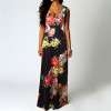 Fashion summer dress 2018 beach dress Women Boho Maxi Summer Beach Long Cocktail Party Floral Dress sexy dress vestido J08#N