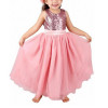 Fashion Summer Baby Dresses Girls Sequin Flower Bowknot Birthday Wedding Party Tutu Dress Girl Vestido