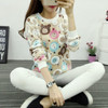 Fashion Striped Watermelon Star Harajuku Women Sweater Winter Warm Flannel girl pullover tops Cashmere Knitted Sweater Female
