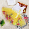 Hot Sell Baby Kids Girls Dress Princess Pageant Party Tutu Dress Lace Bow Flower Tulle dress