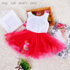 Hot Sell Baby Kids Girls Dress Princess Pageant Party Tutu Dress Lace Bow Flower Tulle dress