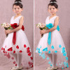 Hot Sales Popular Christmas Baby Girls Kids Flower Petals Party Wedding Prom Fancy Dress 2Colors