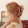 Hot Sale Women Pearl Hair Crab Plastic Hair Claws Clamp Resin Barette Top Gripper Crystal Rhinestone Pearl Hairpins Hair Clip