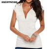 SMDPPWDBB Women Maternity Tops Summer Elastic Casual Loose Vest Clothes for Pregnant Women V-Neck White Lace Maternity Shirts