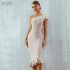 Adyce 2020 New Summer Women Bandage Dress Vestidos One Shoulder Sleeveless Ruffles Nightclub Dress Celebrity Evening Party Dress