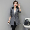Small suit Jacket female 2017 Spring autumn Slim long style Women blazers Casual fashion Plus size Coat outerwear