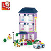 Sluban Girls Blocks Assembly Educational Building Blocks DIY 3D Bricks Plastic Block Building Playmobil Toys For Children
