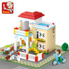 Sluban Girls Blocks Assembly Educational Building Blocks DIY 3D Bricks Plastic Block Building Playmobil Toys For Children