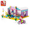 Sluban Girls Blocks Assembly Educational Building Blocks DIY 3D Bricks Plastic Block Building Playmobil Toys For Children