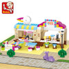 Sluban Girls Blocks Assembly Educational Building Blocks DIY 3D Bricks Plastic Block Building Playmobil Toys For Children