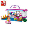 Sluban Girls Blocks Assembly Educational Building Blocks DIY 3D Bricks Plastic Block Building Playmobil Toys For Children