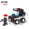 SLUBAN Building Blocks City House Snack Car TV Express Police Truck school bus Brick girls Toy