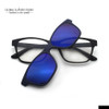 Free Shipping Ultra Light Magnetic Polarized Rectangle Sunglasses Clip Latest Design Sunglasses Fashion Trend Eyeglass 2246A C2